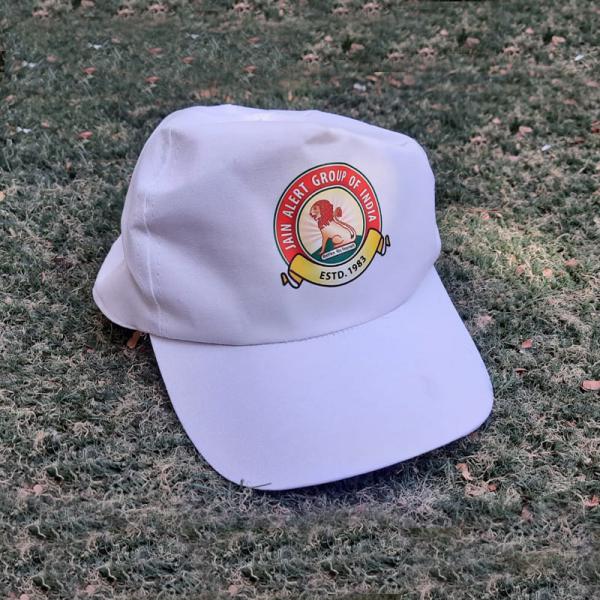 White Cap With Alert Logo
